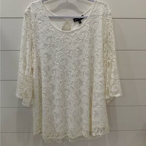 Elegant White Lace Top